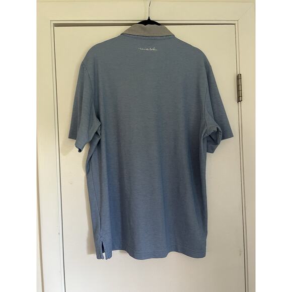 Travis Matthew Blue And Gray Pima Cotton Blend Polo Shirt Men’s Size M - Picture 4 of 5